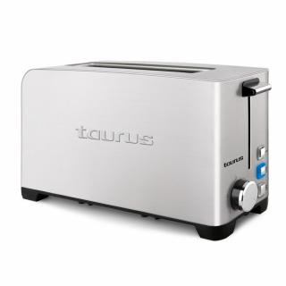 Toaster Taurus My toast Legend, 1050 W, 1 felie mare, Termostat reglabil in 7 trepte, Inox