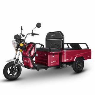 Triciclu electric 1000 W, Voltarom APT4 Fara permis, 60V, 20Ah, 25 Km h, Rosu, Autonomie 41Km