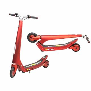 Trotineta electrica Freewheel Rider Trends Rosu, Roata fata 8 inch, Autonomie 30KM, Baterie LG, Viteza 25 KM h, Motor 250W Brushless, Conctare Bluetooth, Difuzor 3W, Afisaj Electronic, Greutate maxima