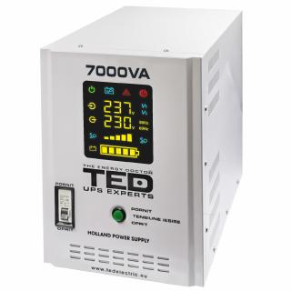 UPS 7000VA 5000W runtime extins utilizeaza patru acumulatori (neinclusi) TED UPS Expert TED001696