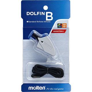 Fluier Molten Dolfin B gri, cu snur  pentru baschet