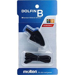 Fluier Molten Dolfin B negru, cu snur pentru baschet