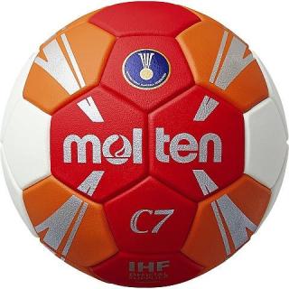 Minge handbal Molten H1C3500 speciala pentru incepatori, marime 1, alb cu rosu