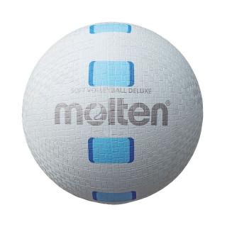 Minge volei Molten S2Y1550-WC, cauciuc soft, alb cu albastru