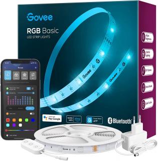 Banda LED Govee Basic H615A RGB, 5m, Sincronizare Muzica, Wifi si Bluetooth, Alexa , Google Asistant