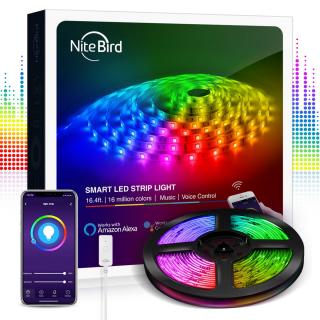 Banda LED Smart NiteBird SL1 WiFi, USB, 2.8 metri, control aplicatie, 8 moduri iluminare   NiteBird