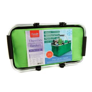 Cos de cumparaturi termoizolant pliabil ,   49 x 28 x 25 cm ,   21 L ,   verde