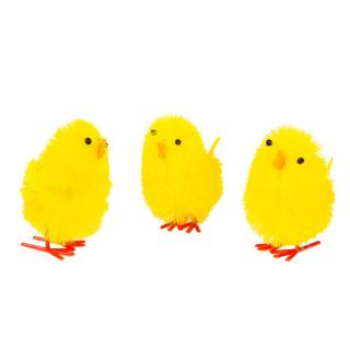 Decor de Paste - set pui decorativi - galben - 6,7 x 5 cm - 3 buc pachet