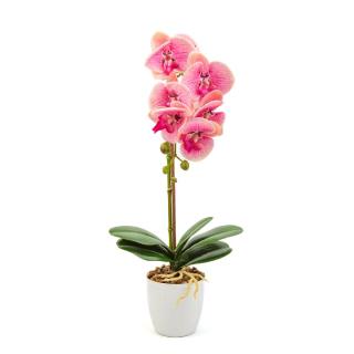 Decoratiune cu planta artificiala ,   Orhidee roz ,   48 cm