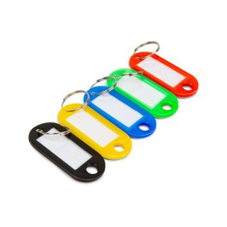 Etichete breloc pentru chei sau alte utilizari - 5 culori - plastic - 50 buc pachet