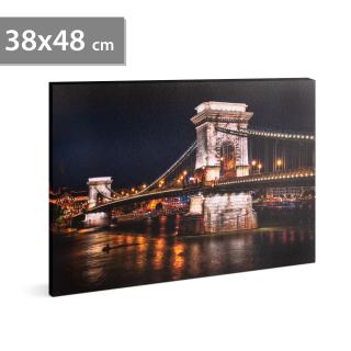 FAMILY POUND - Tablou cu LED -   Podul cu lanturi - 2 x AA, 38 x 48 cm