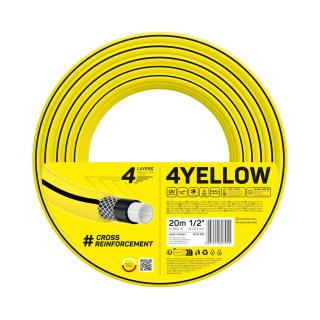 Furtun pentru gradina Cellfast 4YELLOW 1 2, 20m, 4 straturi, protectie UV, antirasucire