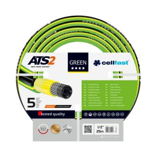 Furtun pentru gradina Cellfast GREEN cu 5 straturi, 1 2  , Armat, 25m, protectie UV, antirasucire