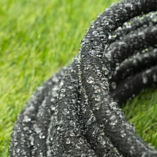 Furtun poros de irigare prin picurare cu racord rapid, 10 m - negru