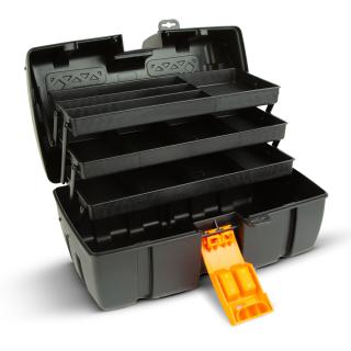 Geanta de scule pliabila cu tava - tava tripla - plastic - 37 x 23 x 21 cm