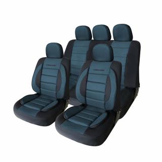 Huse premium universale scaune auto, albastru inchis  negru, 11 piese - CARGUARD
