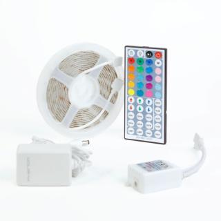 Kit Banda LED RGB cu telecomanda - 3 m - IP65 - 220-240V - 5050 SMD - 30 LED m - 7,2 W m