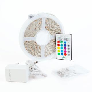 Kit Banda LED RGB cu telecomanda lungime 5 m - 220-240V - 5050 SMD - 30 LED m - 7,2W m