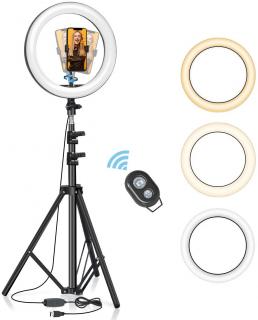 Lampa Circulara LED 10w BW-SL2 Make up Profesionala, Ring Light 120 Led cu lumina rece si calda - BlitzWolf