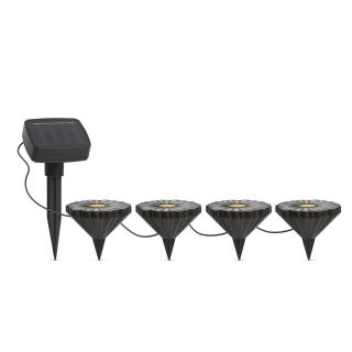 Lampa solara de gradina cu 4 LED - model flori - culoare - 360 cm