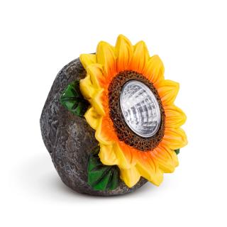 Lampa solara - Floarea soarelui - 2 LED-uri albe - 5 x 8 x 8,6 cm