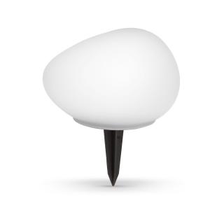 Lampa solara - forma pietricele - sticla mata - 165 x 142 x 115 mm - LED alb cald