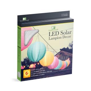 Lampion solar cu LED diferite culori, alb rece - 28 cm