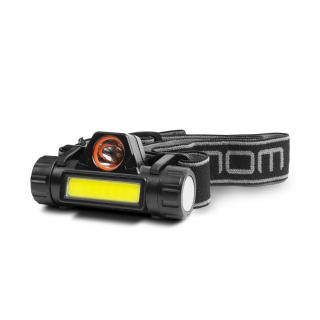 Lanterna de cap LED COB + SMD - cu baterie