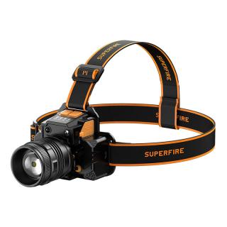 Lanterna LED pentru cap Superfire HL58, Zoom, 350lm, 230m, 2400mAh, control miscare mana, incarcare USB-C