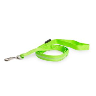 Lesa animale de companie, cu iluminare LED - functioneaza cu baterie - 120 x 2,5 cm - verde