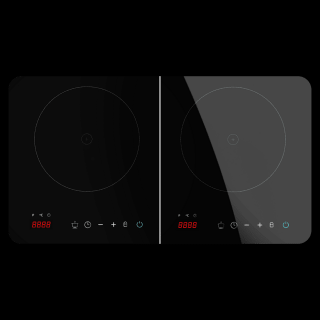 Plita dubla cu inductie 2 zone Cecotec Full Magma Double, 3500W, Touch control, 10 niveluri