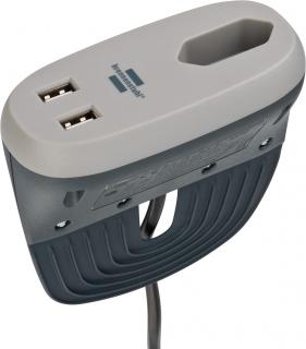 Prelungitor Brennenstuhl Estilo 1 priza, 2xUSB, pentru canapea pat