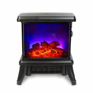 Semineu electric cu efect relist de flacara - putere 900 1800 W - 36 x 21,5 x 36 cm - Bewello