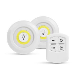 Set de lampi de perete autoadezive cu 16 LED uri COB - cu telecomanda, Putere: 3W, timer