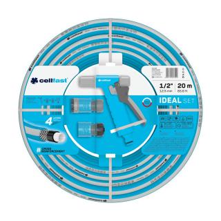 Set furtun gradina Cellfast   IDEAL 1 2   20m, protectie UV, antirasucire, unealta stropire, conectori - albastru