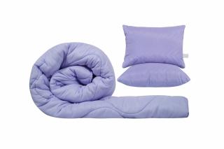 Set SomnART gama Coral, Pilota 200x220 cm si 2 perne 50x70 cm Lavander