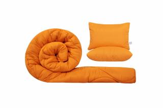 Set SomnART gama Coral, Pilota 200x220 cm si 2 perne 50x70 cm Orange