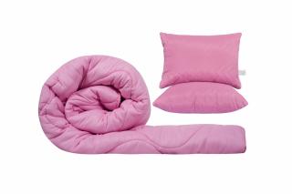 Set SomnART gama Coral, Pilota 200x220 cm si 2 perne 50x70 cm Sweet Liliac