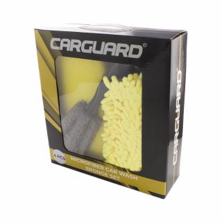 Set splalare auto, burete microfibra, perie jante, laveta, manusa microfibra - Carguard