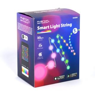 sir de lumina inteligenta - USB - 33 LED-uri RGBIC - 5 m - Bluetooth cu mod muzica - IP65