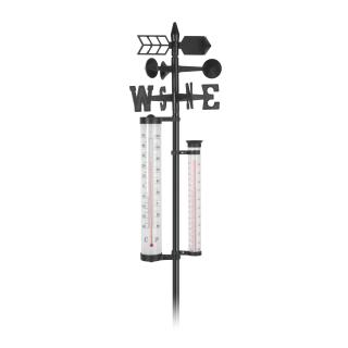 Statie meteo de gradina cu termometru, pluviometru, girueta - 145 cm   Family