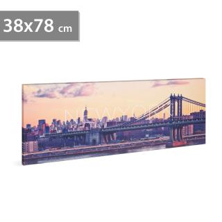 Tablou decorativ cu LED - , zNew York,   - 2 x AA, 38 x 78 cm