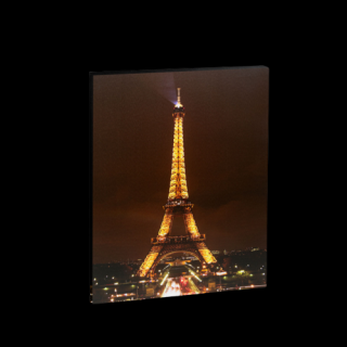 Tablou decorativ cu LED - , zTurnul Eiffel,  , 16 leduri, 38 x 48 cm x 1.5 cm