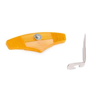 Wheel Zone - Prisma catadioptru pentru spitele de bicicleta - 110 x 35 mm - 2 buc.   pachet
