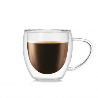 Cana 80 ml pentru Espresso din Sticla Borosilicata cu Perete Dublu