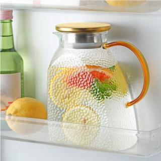 Carafa din sticla borosilicata cu capac din Inox, SQUARE, 1400 ml, 9x13x20 cm
