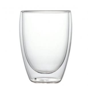 Pahar 350 ml din sticla Borosilicata cu pereti dubli