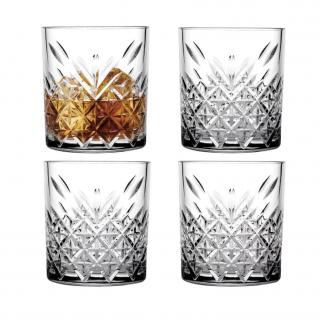 Set 4 Pahare Whisky si bauturi, 340ml, 8.5x9.5 cm,