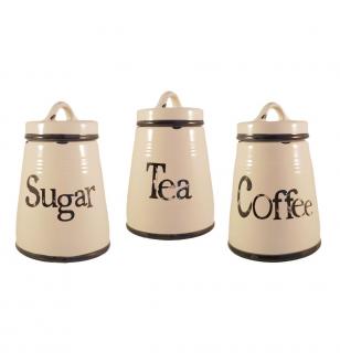 Set Ceramic COFFEE,SUGAR,TEA, 3 recipiente