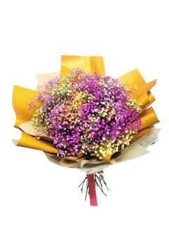 Buchet din gypsophila multicolora